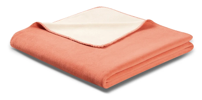 Biederlack Decke Duo Cotton 150x200cm shrimp-ecru