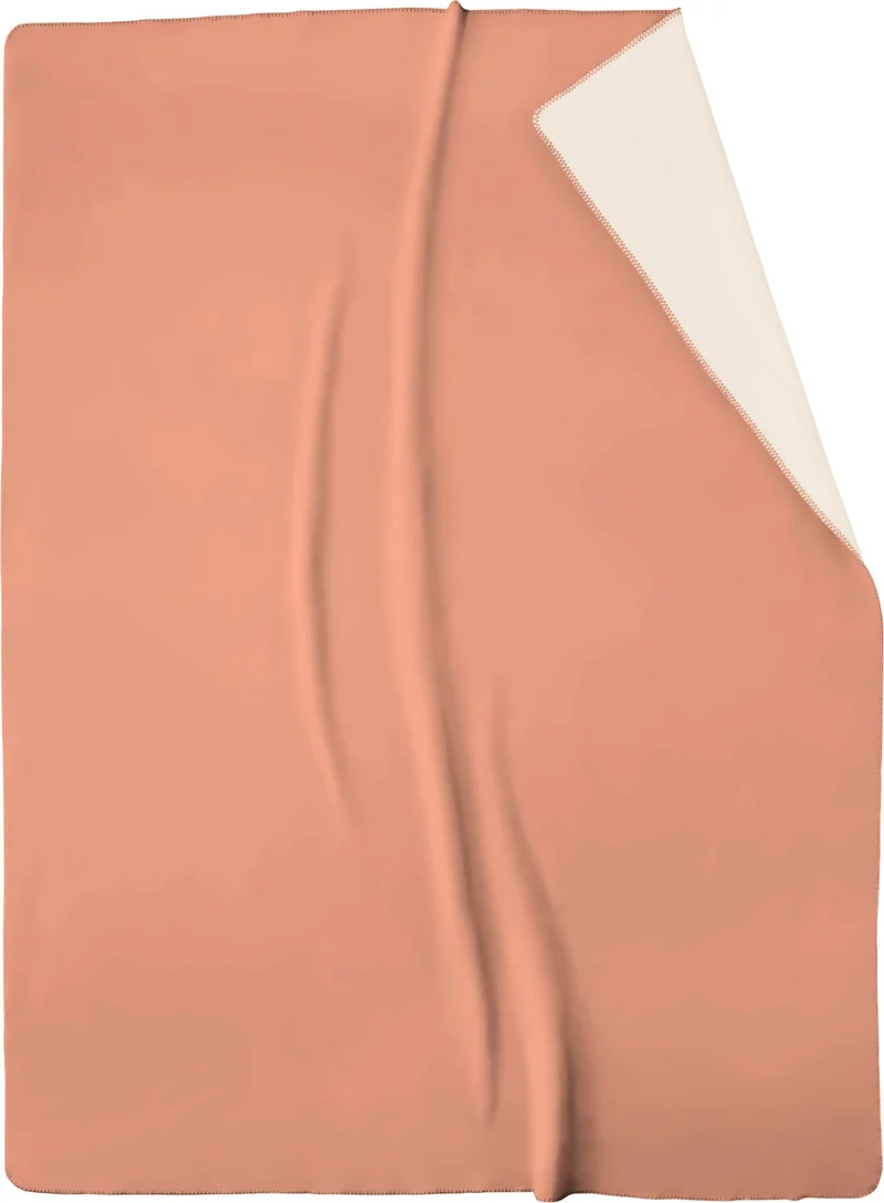 Biederlack Decke Duo Cotton 150x200cm shrimp-ecru