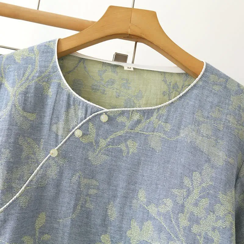 Pyjama-Set aus Baumwolle mit orientalischem Blumenmuster