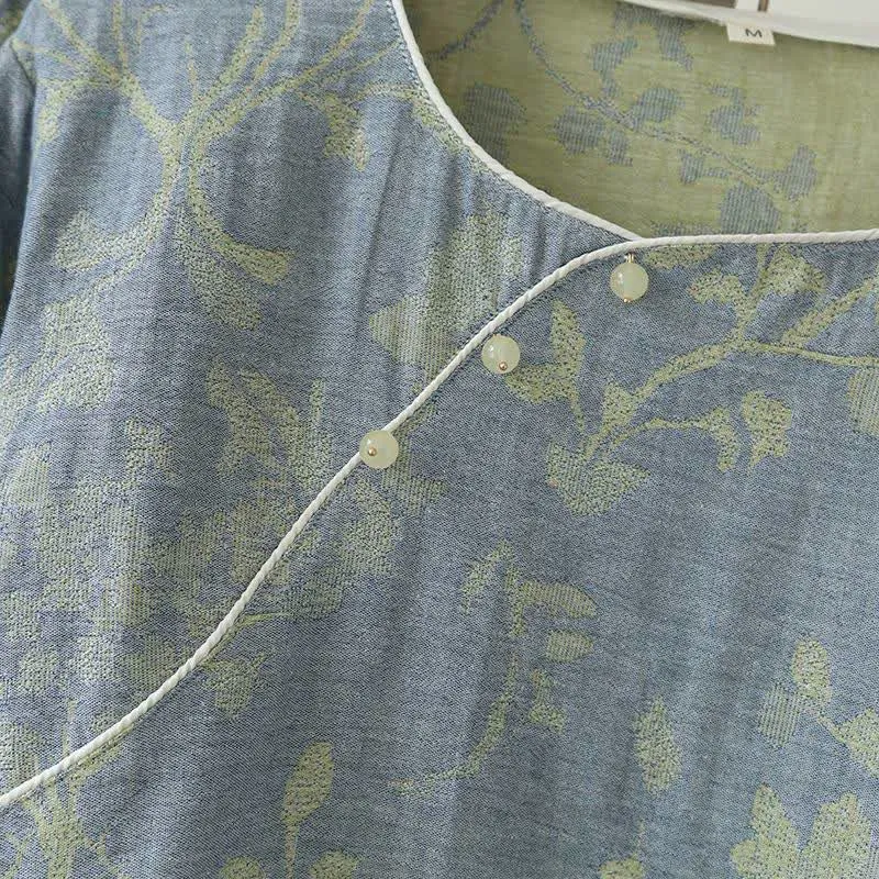 Pyjama-Set aus Baumwolle mit orientalischem Blumenmuster