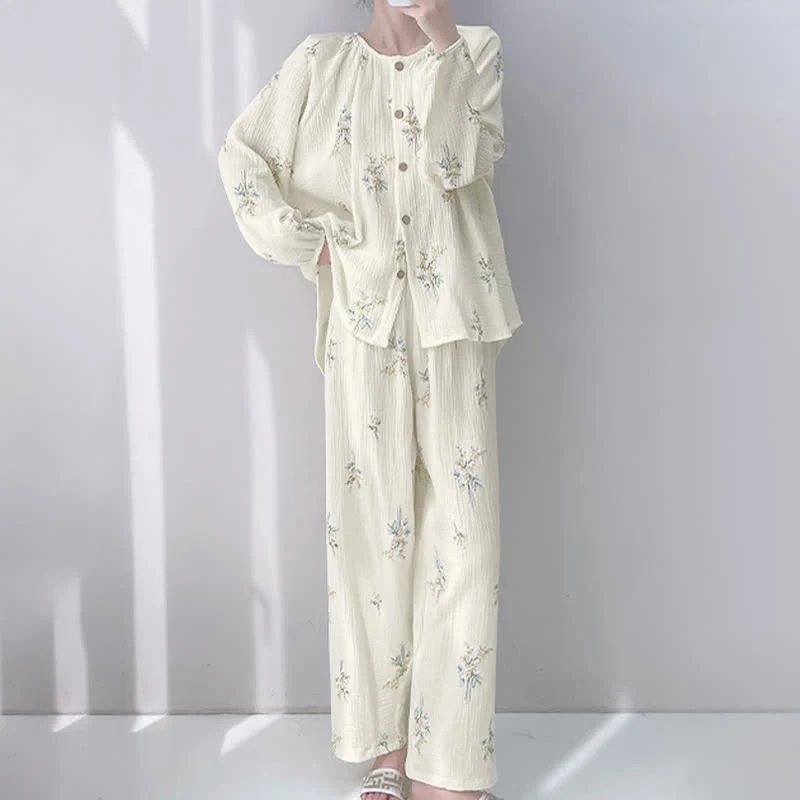 Bouquet Loungewear-Set aus doppellagiger Baumwolle