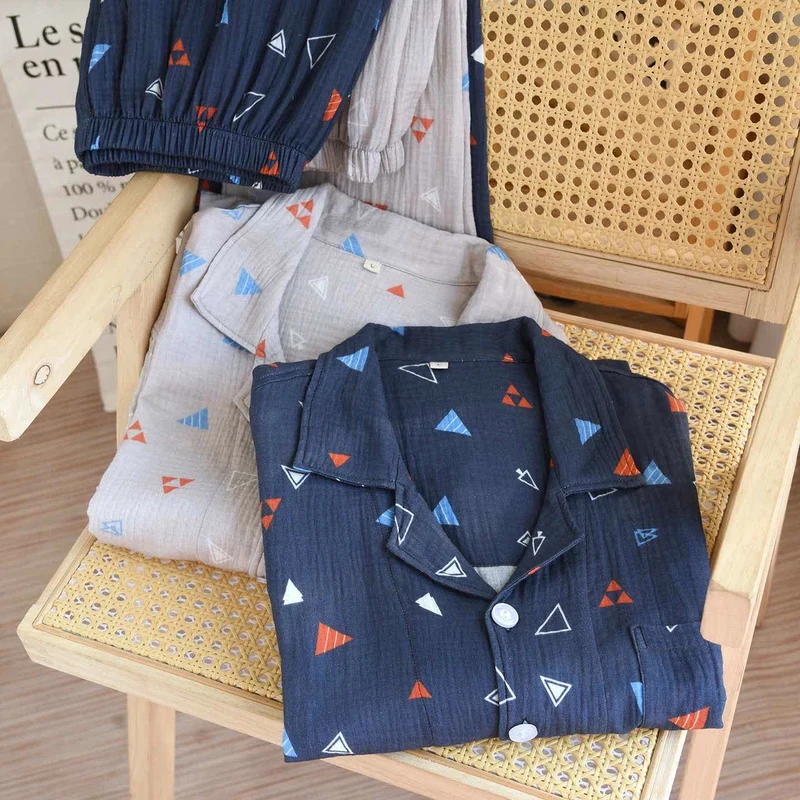 Unisex-Loungewear-Set aus Baumwolle mit geometrischem Dreieck