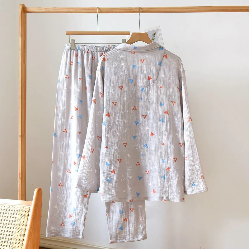 Unisex-Loungewear-Set aus Baumwolle mit geometrischem Dreieck
