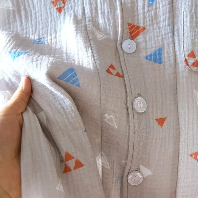 Unisex-Loungewear-Set aus Baumwolle mit geometrischem Dreieck