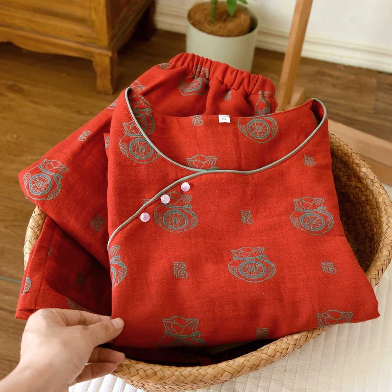 Loungewear-Set aus Baumwolle mit Glückstaschenmuster