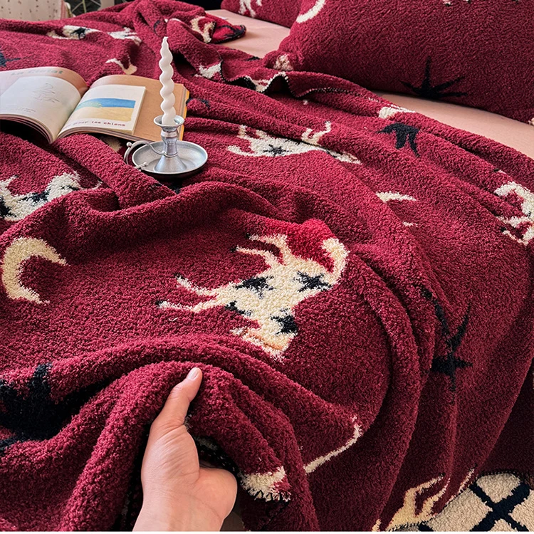 Festliche Strickdecke zum Jahr des Pferdes