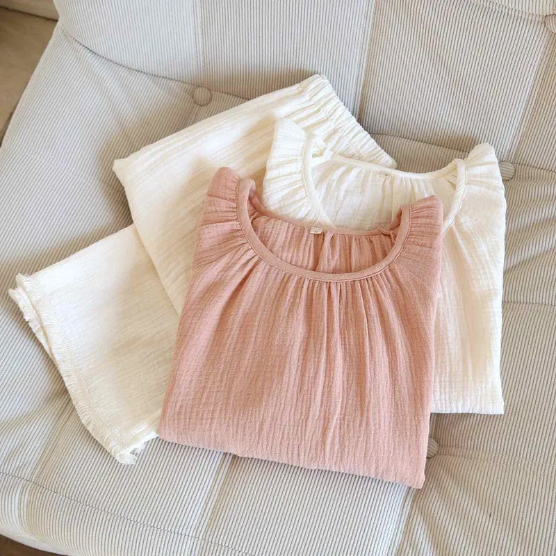 Minimalistisches einfarbiges Loungewear-Set aus Baumwolle