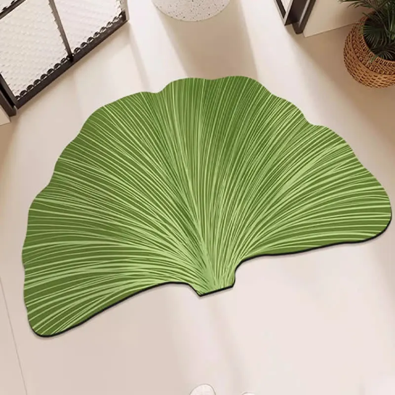 Botanische Ginkgoblatt-Anti-Rutsch-Badematte