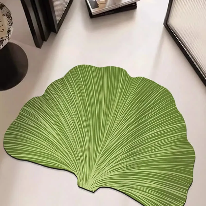 Botanische Ginkgoblatt-Anti-Rutsch-Badematte
