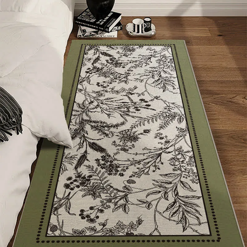 Eleganter Vintage-Fußteppich mit Blumenmuster
