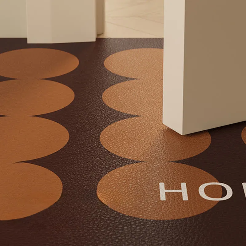 Geometrischer Küchenteppich mit Polka-Dots