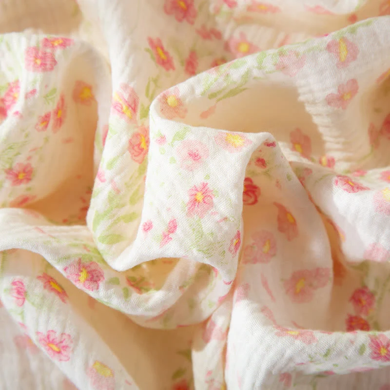 Elegantes Pyjama-Set aus begonienfarbener Baumwollgaze