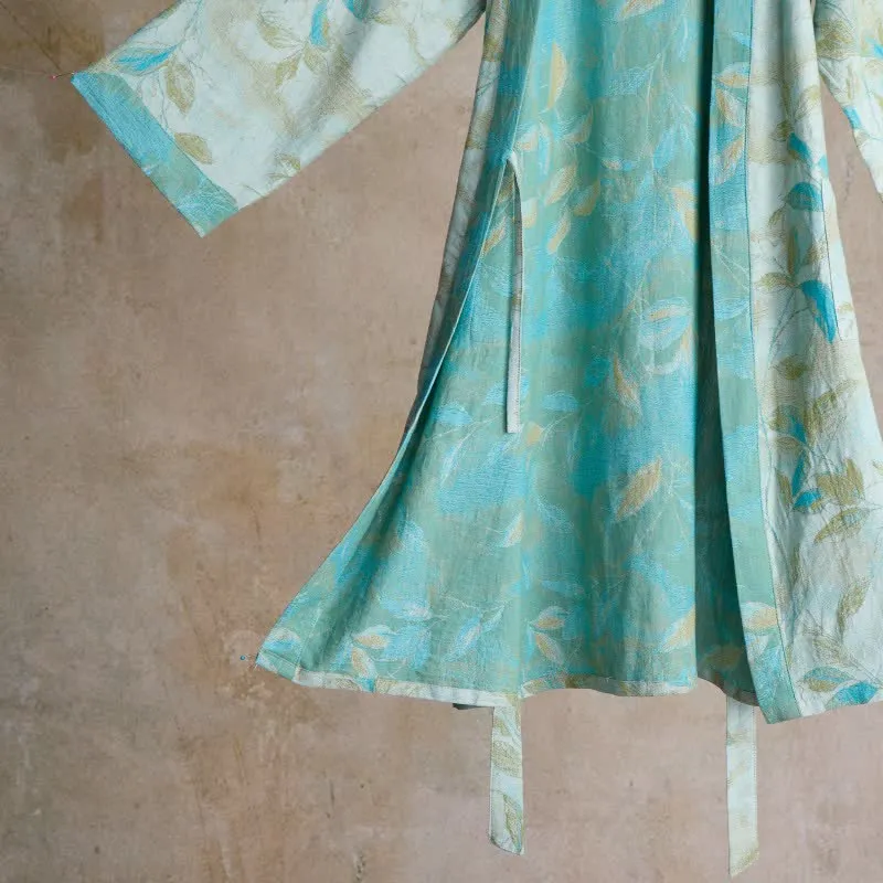 Kimono-Bademantel aus Naturbaumwollgaze