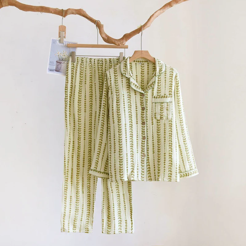 Loungewear-Set aus Baumwolle mit Streifenmuster