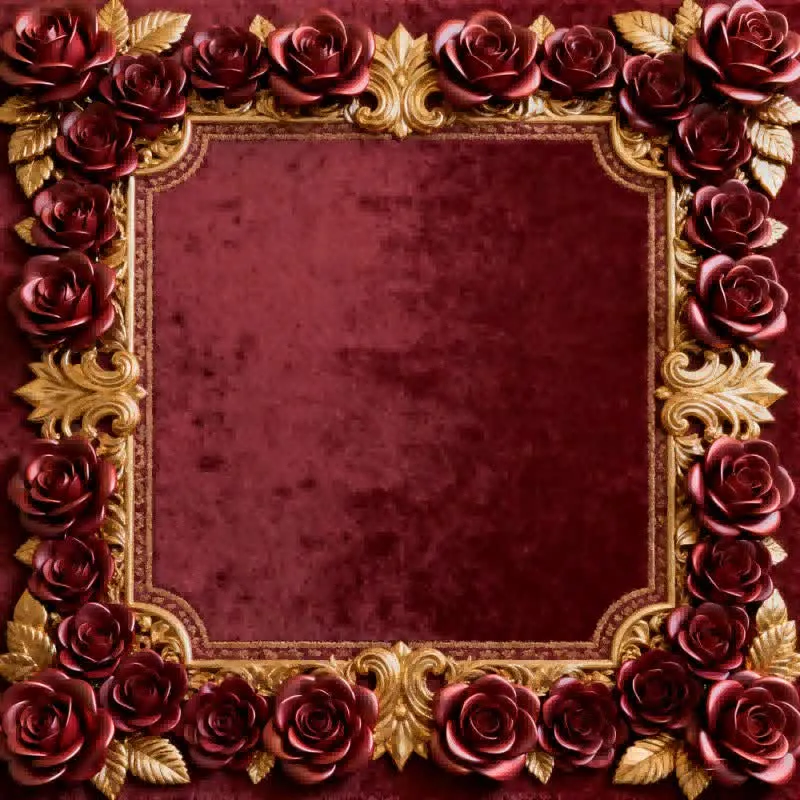 Romantischer Rosen-Teppich mit Anti-Rutsch-Effekt und 3D-Effekt