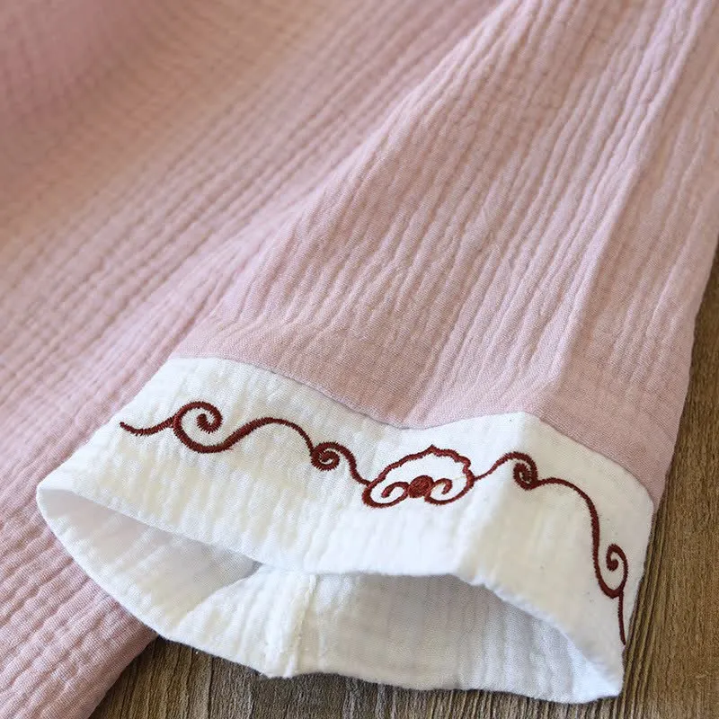 Loungewear im orientalischen Stil aus Baumwollgaze, Kimono