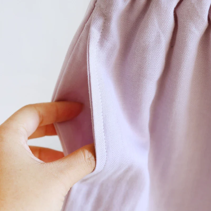Kurzes Pyjama-Set in Unifarbe mit Spitzenbesatz