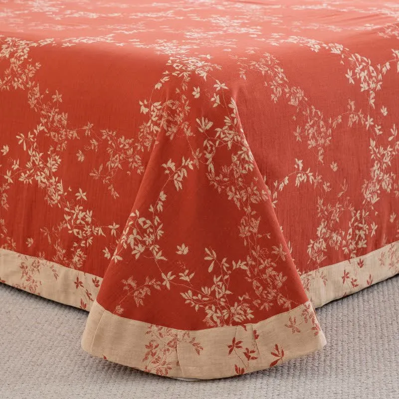 Bettwäsche-Set „Country Leaf“ aus Baumwollgaze (4-teilig)