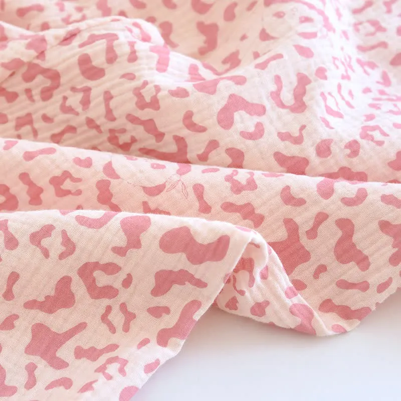 Loungewear-Set aus Baumwolle mit Leopardenmuster in sanften Farbtönen