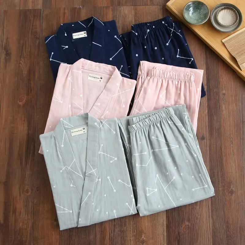 Partner-Kimono-Loungewear aus Baumwolle