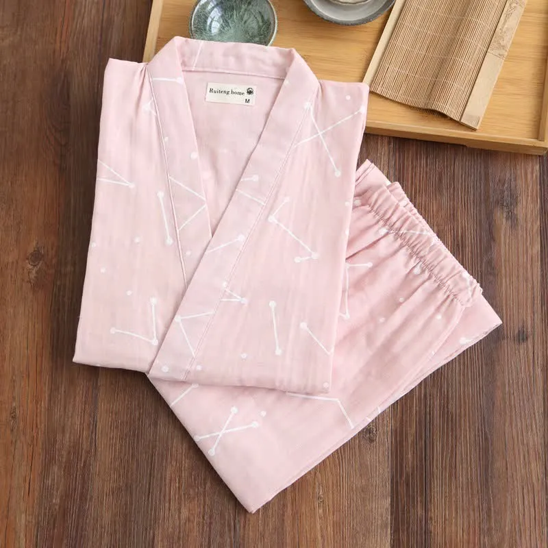 Partner-Kimono-Loungewear aus Baumwolle