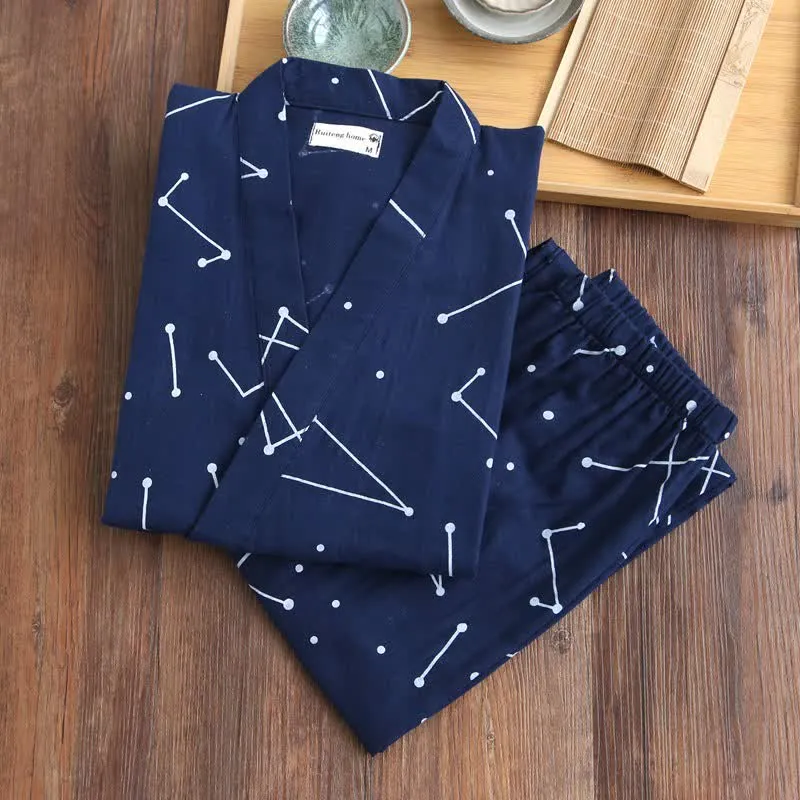 Partner-Kimono-Loungewear aus Baumwolle