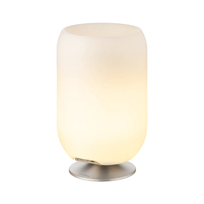 Kooduu Atmos Silber LED-Lampe, Bluetooth Lautsprecher