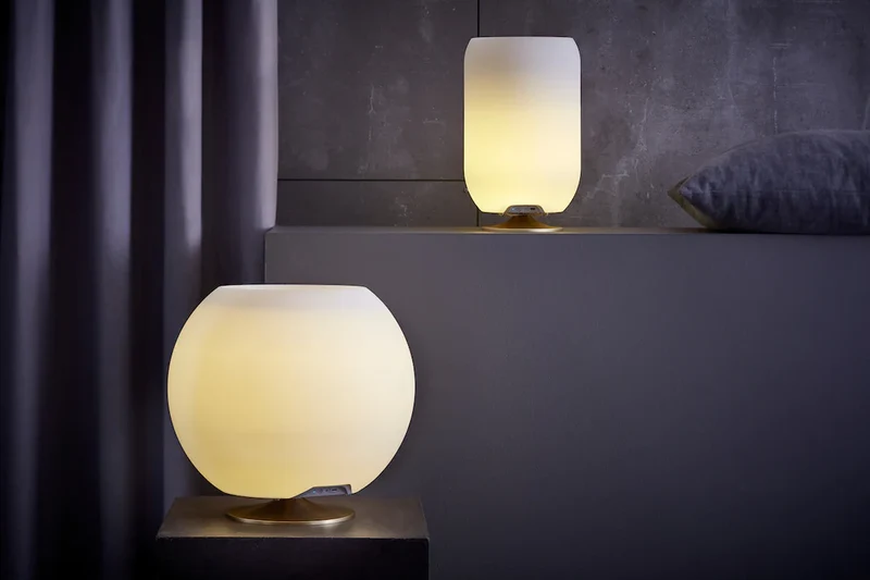 Kooduu Atmos Silber LED-Lampe, Bluetooth Lautsprecher