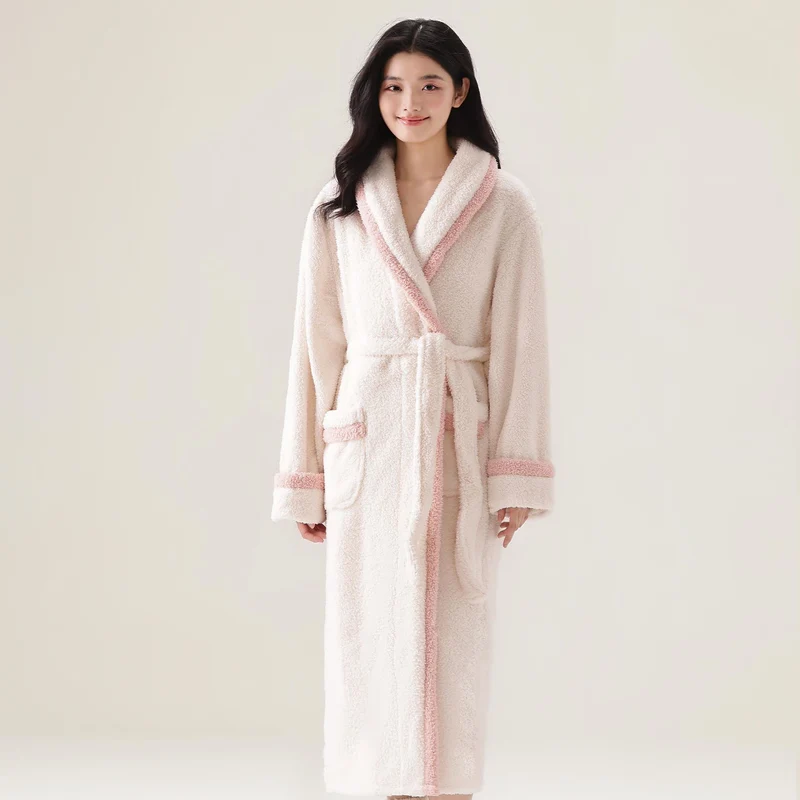 Unisex Fleece Plüsch-Bademantel