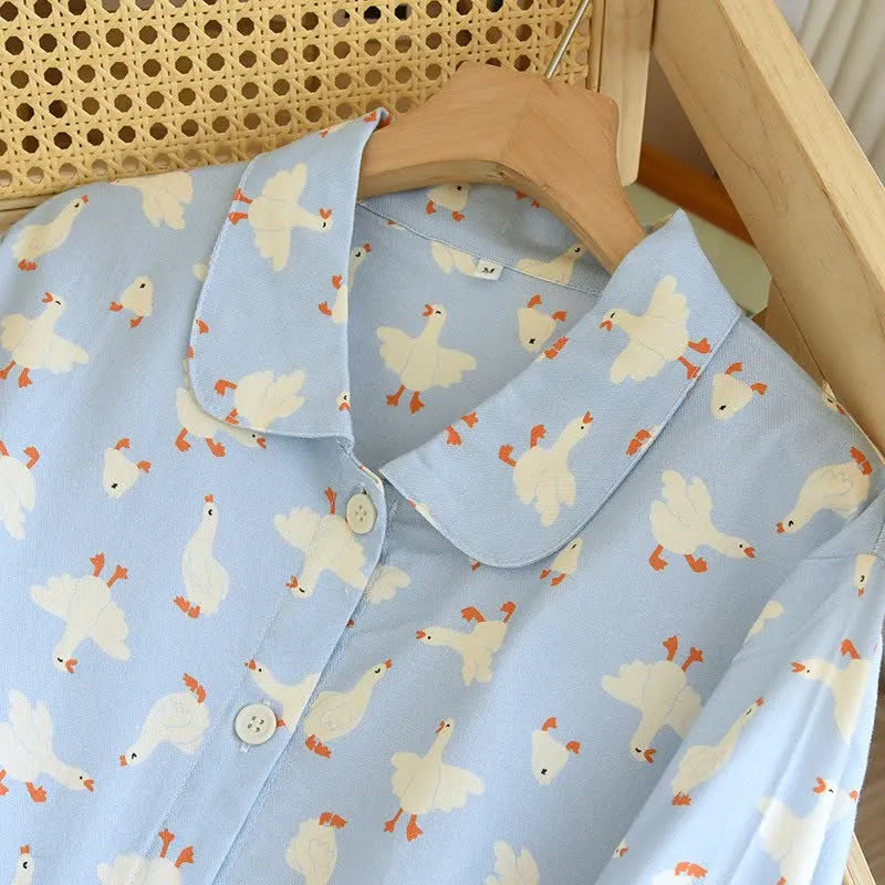 Loungewear-Set aus gebürsteter Baumwolle von Goose