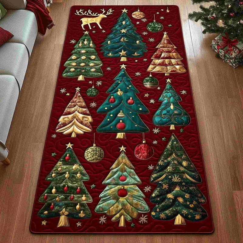 Dekorativer Teppich im Weihnachtsbaum-Design