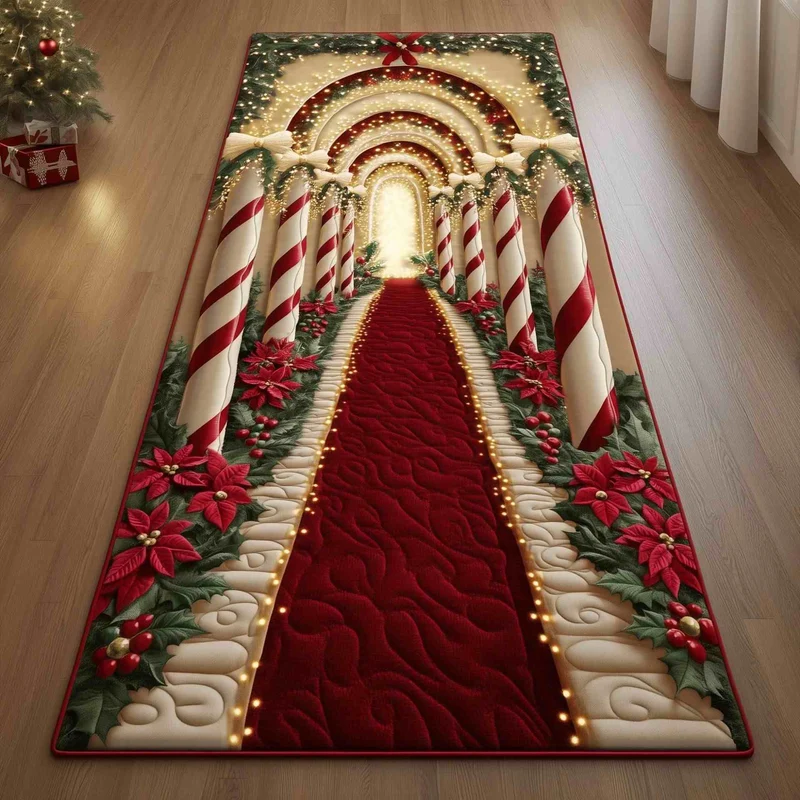 Dekorativer Teppich im Weihnachtsbaum-Design