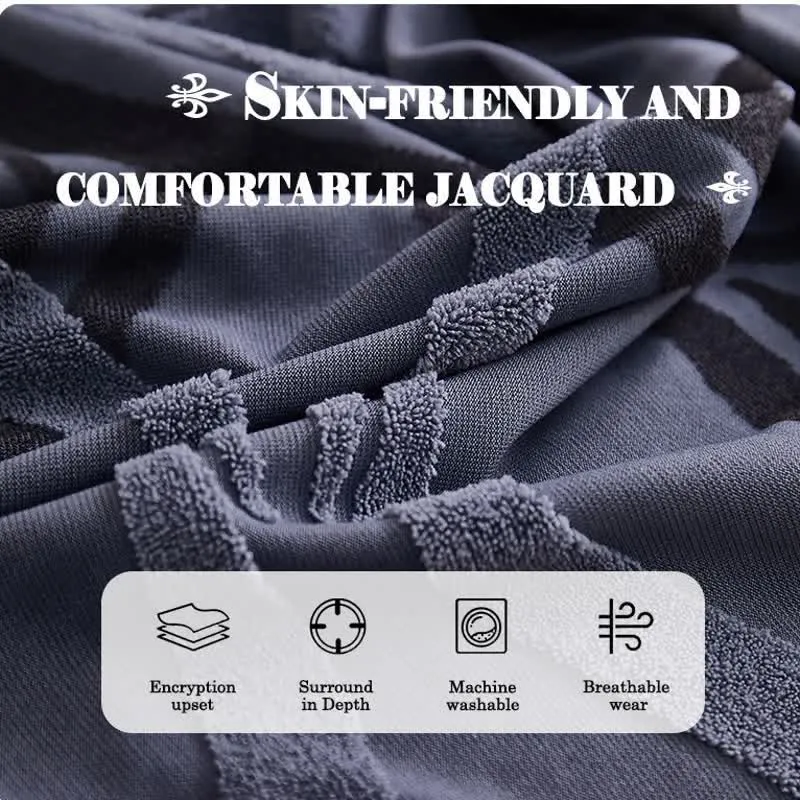 Jacquard-Elastik-Sofaüberzug mit rutschfester Oberfläche