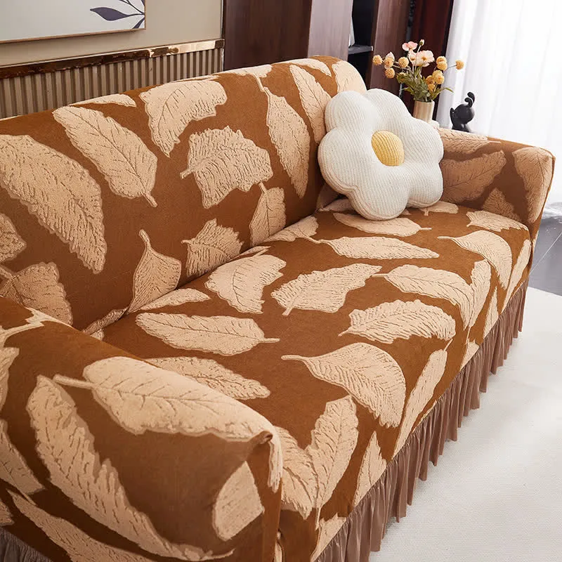 Jacquard-Blattmuster, elastischer Rundum-Überzug