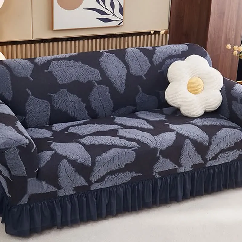 Jacquard-Blattmuster, elastischer Rundum-Überzug