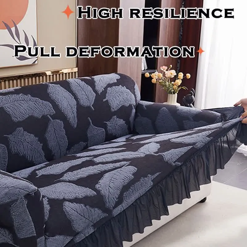 Jacquard-Blattmuster, elastischer Rundum-Überzug