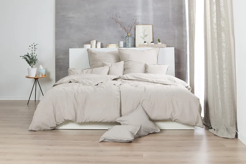 Zeo Living Bettwäsche Stonewashed mehrfarbig