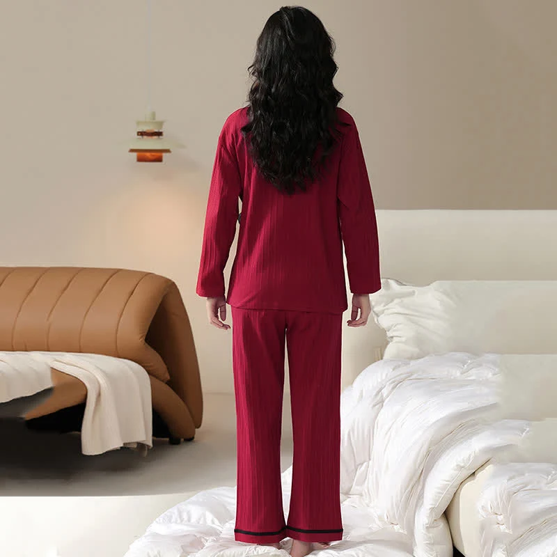 Partner-Pyjama-Set aus Baumwolle, Kimono-Design