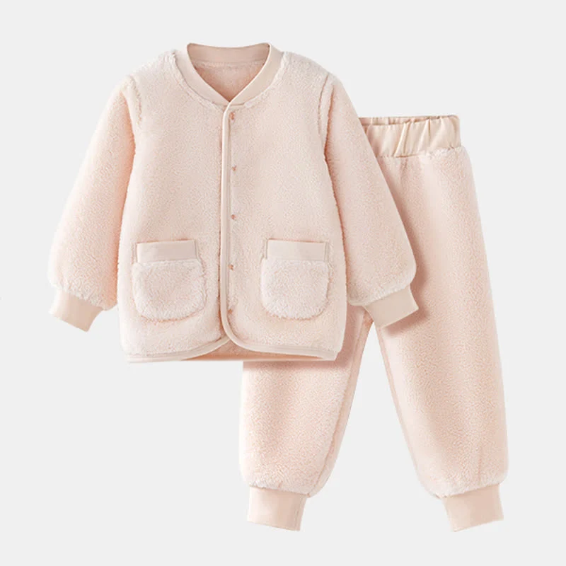 Einfarbiger Plüsch-Babybademantel