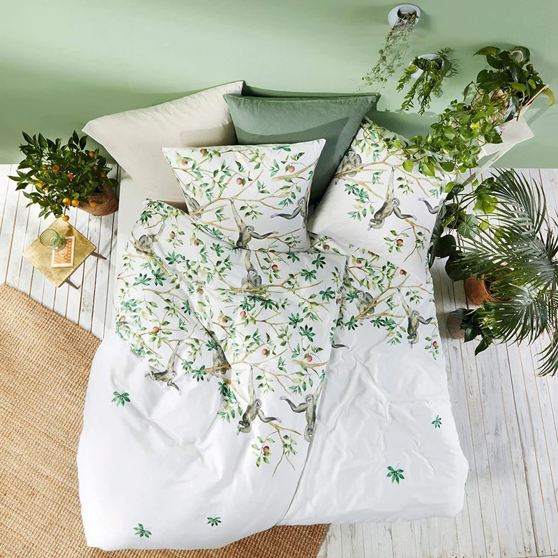 Fleuresse Mako-Satin Bettwäsche 11405 Affen