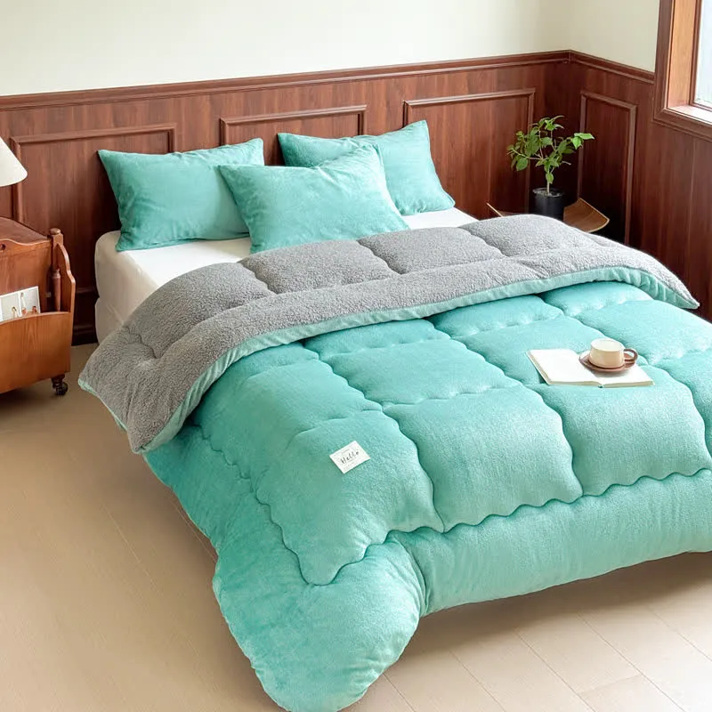 Ownkoti Plüsch-Steppdecke aus Sherpa-Fleece