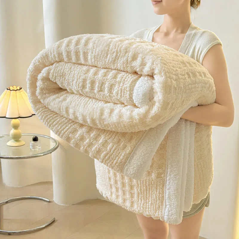 Ownkoti Wendbare Sherpa-Decke mit Karomuster