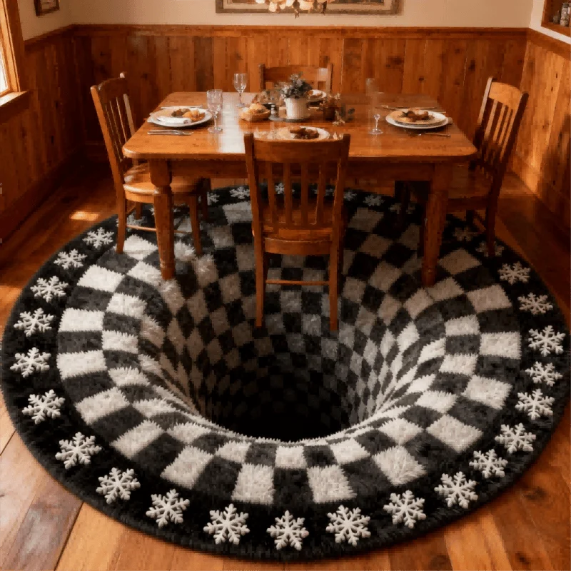 Ownkoti Black Hole 3D-karierter Teppich