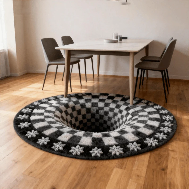 Ownkoti Black Hole 3D-karierter Teppich