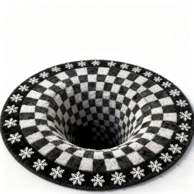 Ownkoti Black Hole 3D-karierter Teppich