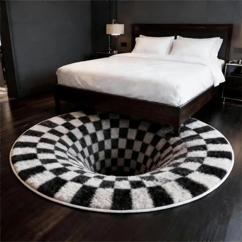 Ownkoti Black Hole 3D-karierter Teppich
