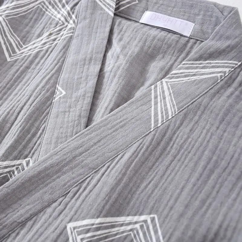 Ownkoti Unisex Diamond Baumwollkimono Loungewear Set