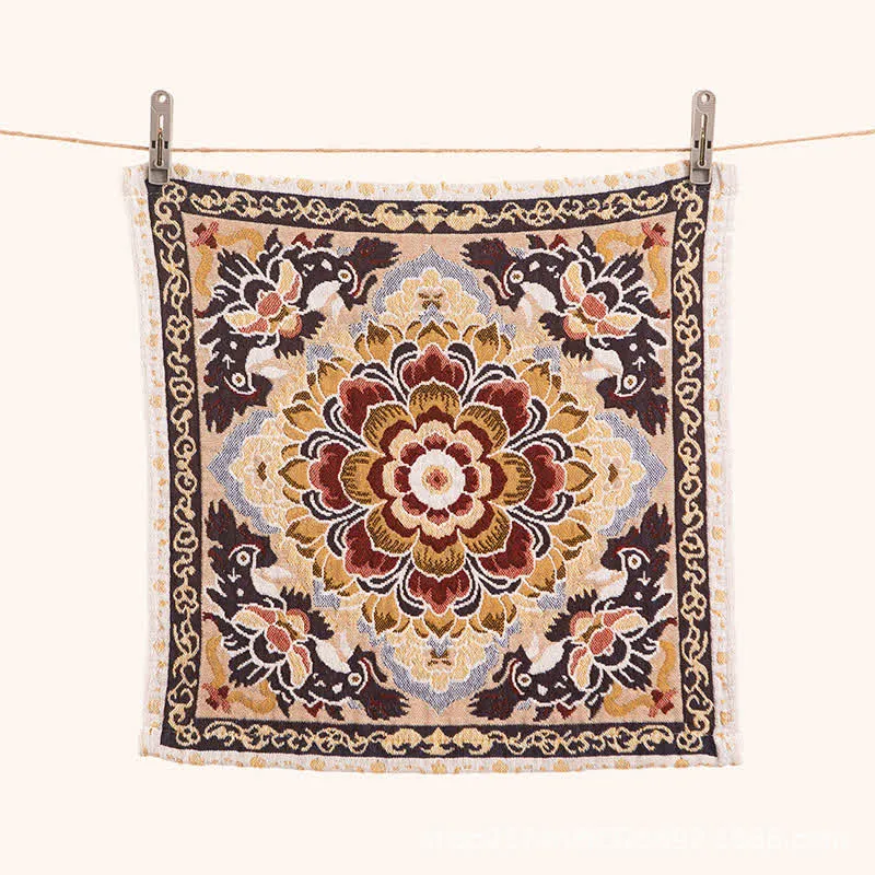 Ownkoti Retro Floral Baumwoll-Küchenhandtuch, saugfähig