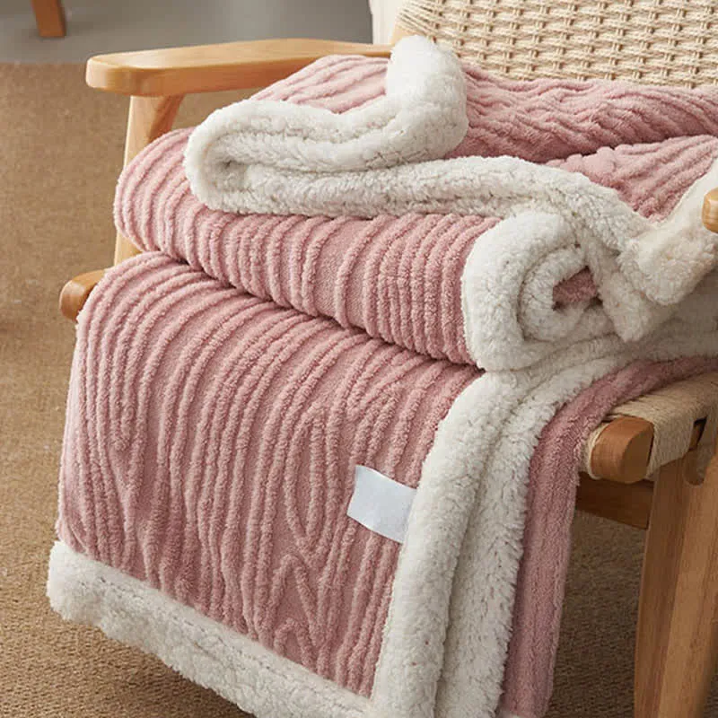 Ownkoti – Jacquard-Sherpa-Decke mit Baummuster