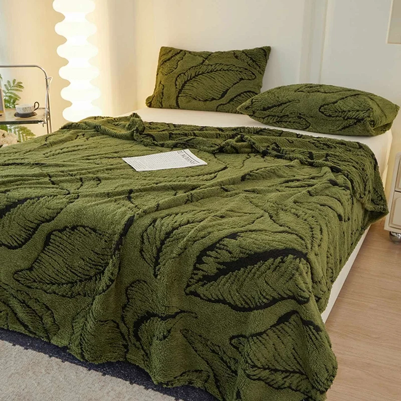 Ownkoti Bananenblatt-Jacquard-Überwurfdecke